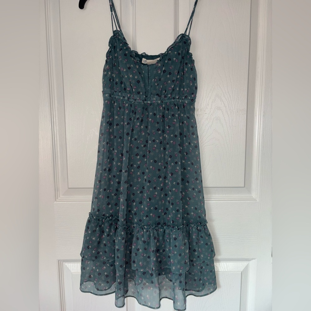 American Eagle Outfitters Teal Floral Kids Dress